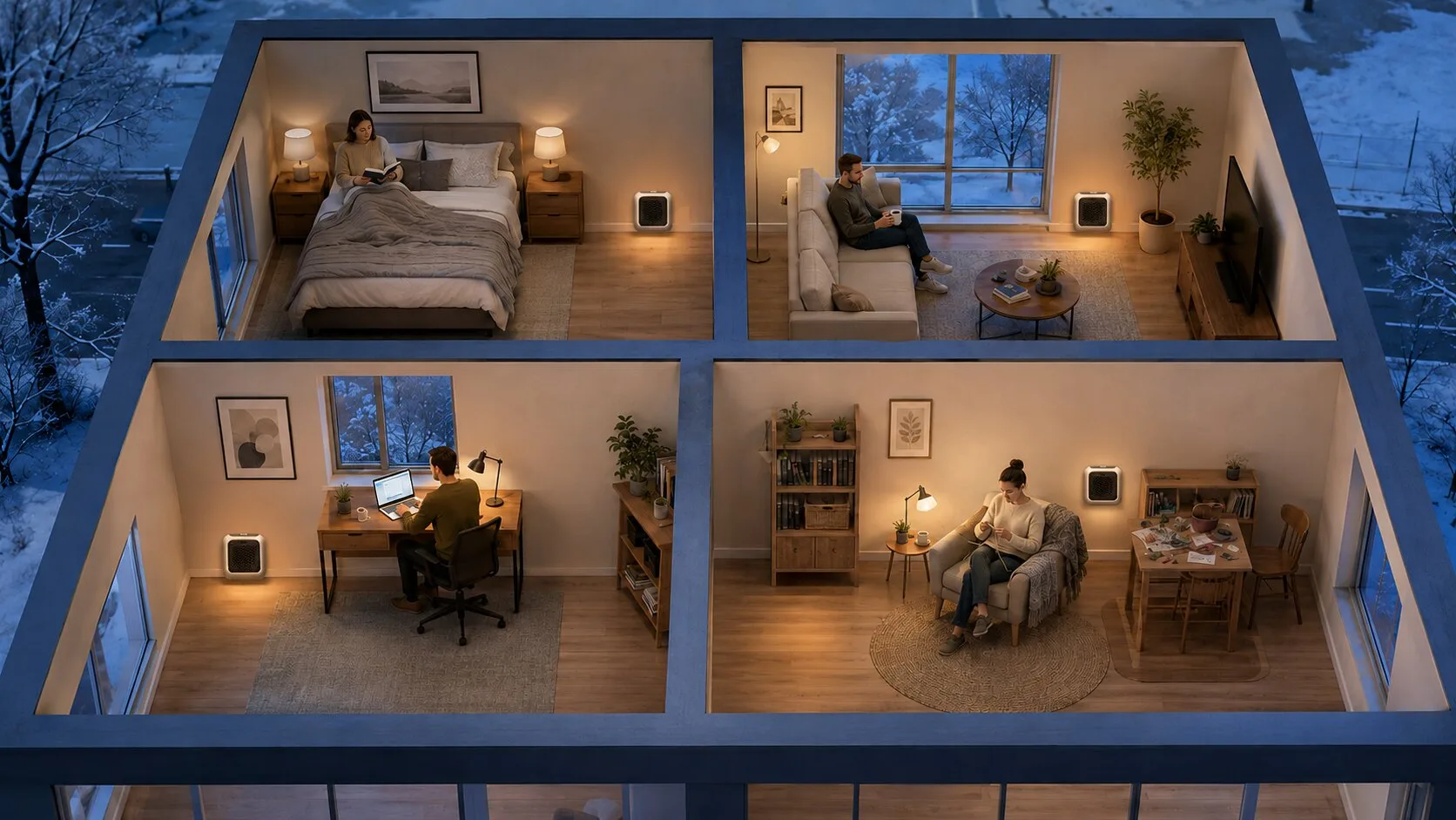 Four-room Australian apartment HeatMe Pro plan