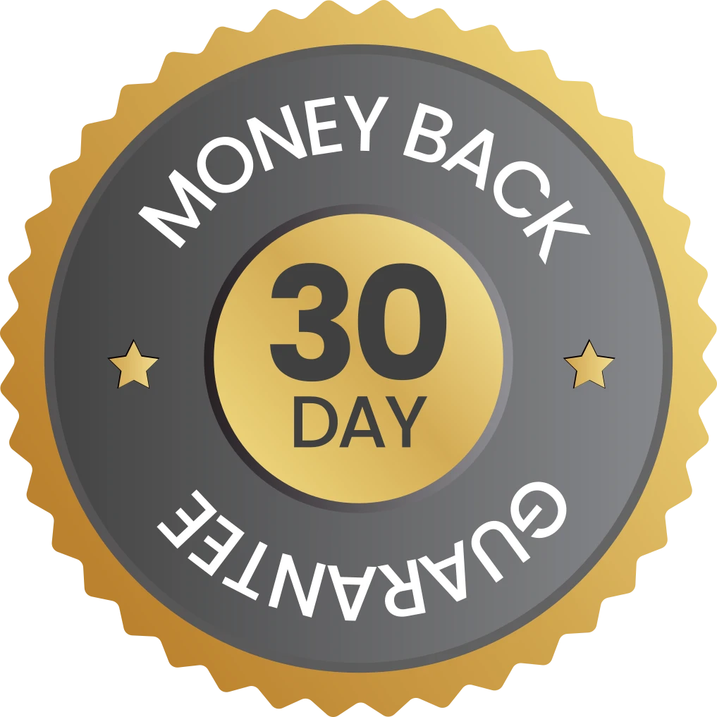 30-day money-back guarantee badge